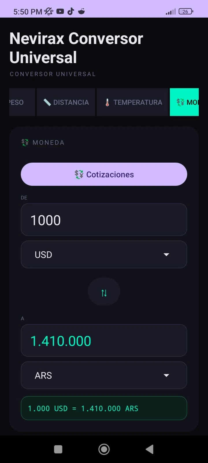NEVIRAX: Conversor Universal