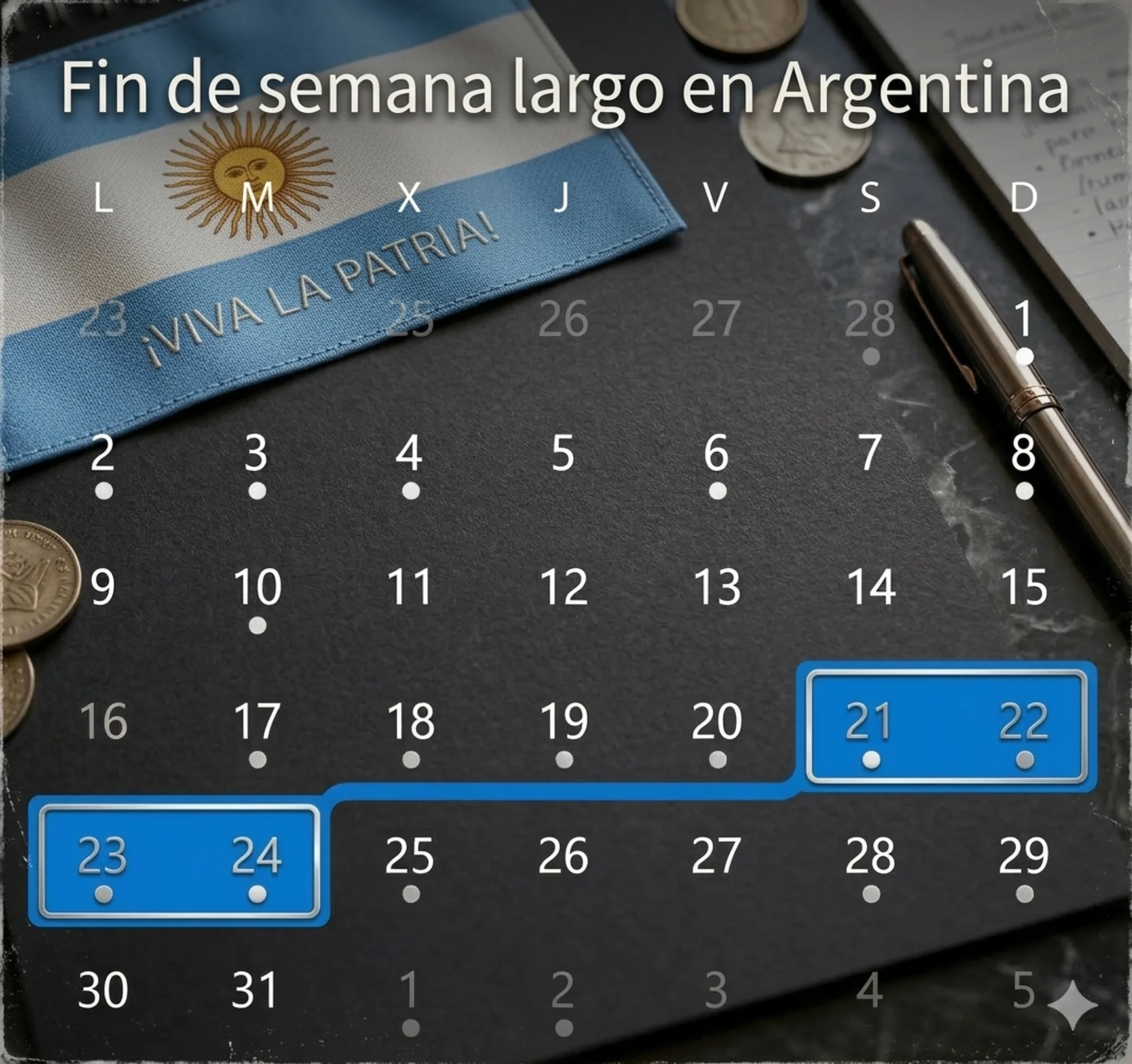 Argentina holidays 2026: when the next long weekend begins