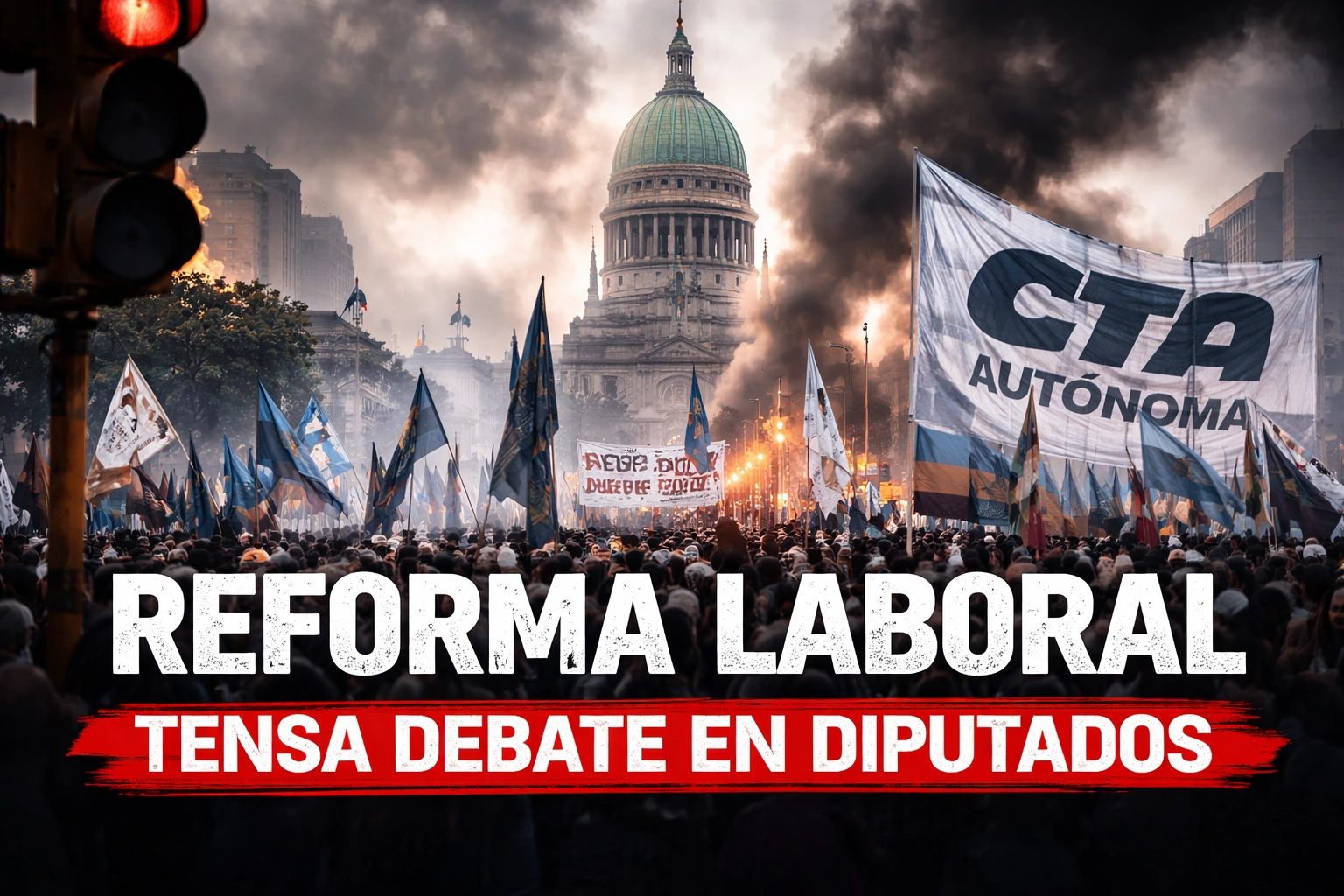 Reforma laboral: Diputados debate la ley sin el artículo 44 y crece la tensión política y social