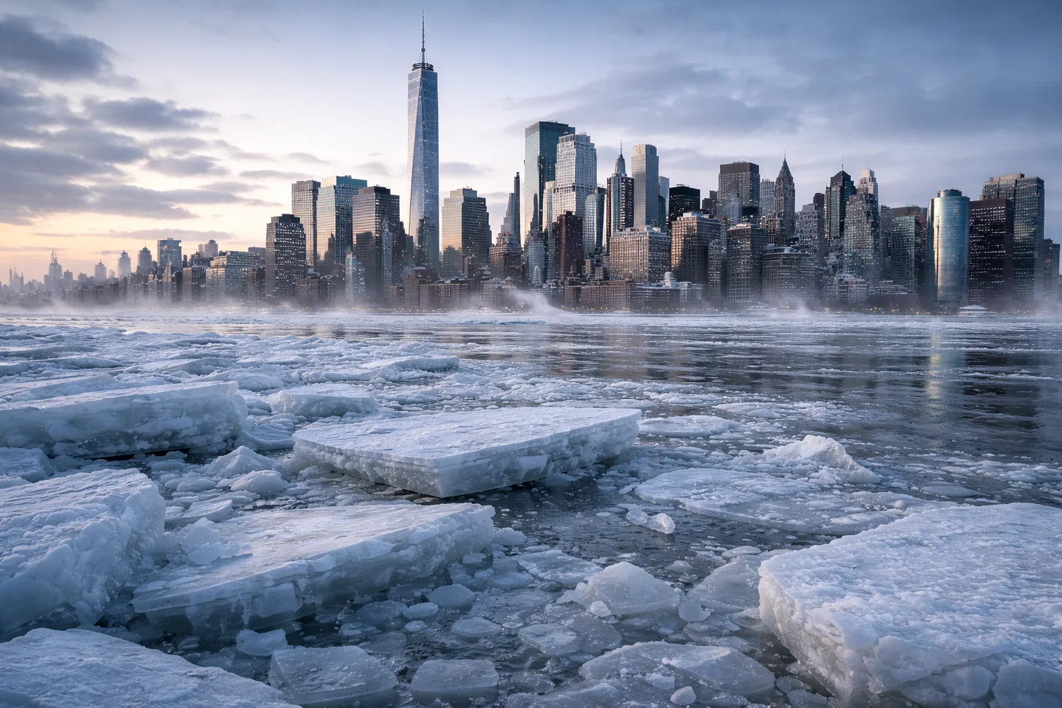 Nueva York bajo una “era de hielo”: frío extremo, ríos congelados y estado de emergencia